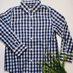 Crewcuts Boys’ Gingham Button Down Shirt Sz 4-5